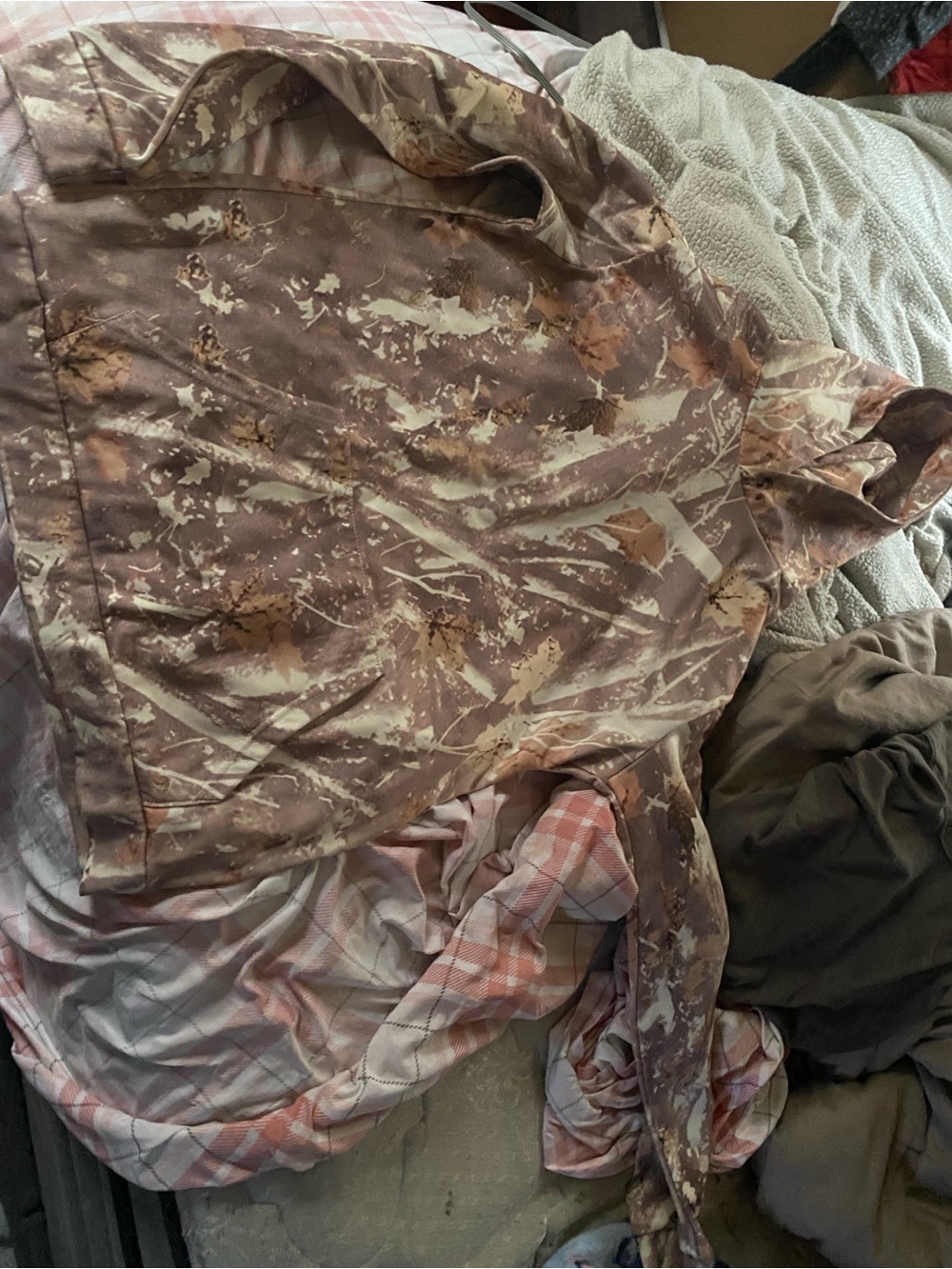 Men's‎ Brown Camouflage Hoodie Pullover - Casual Everyday Wear